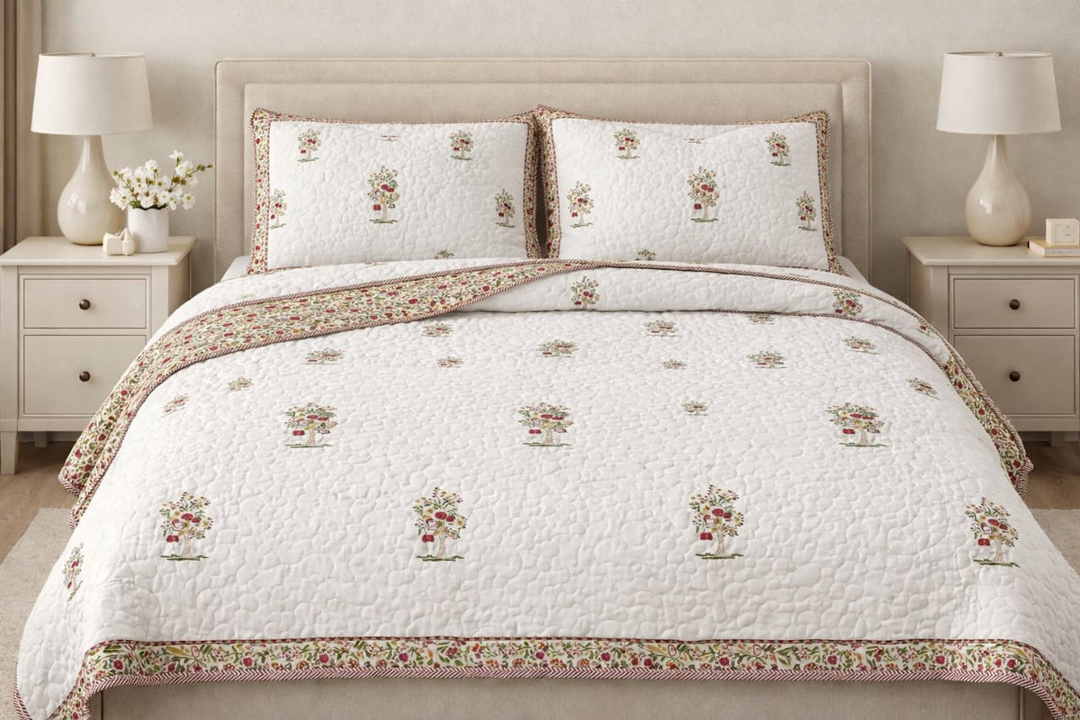 View 1 of The Orchard Bloom Quilted Bed cover