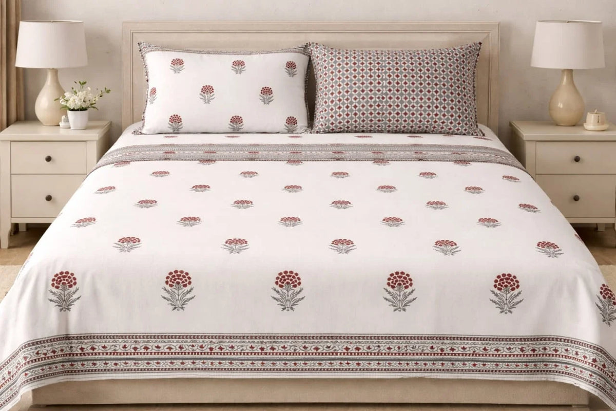 View 1 of The Symmetrical Poppy Bedsheet Set