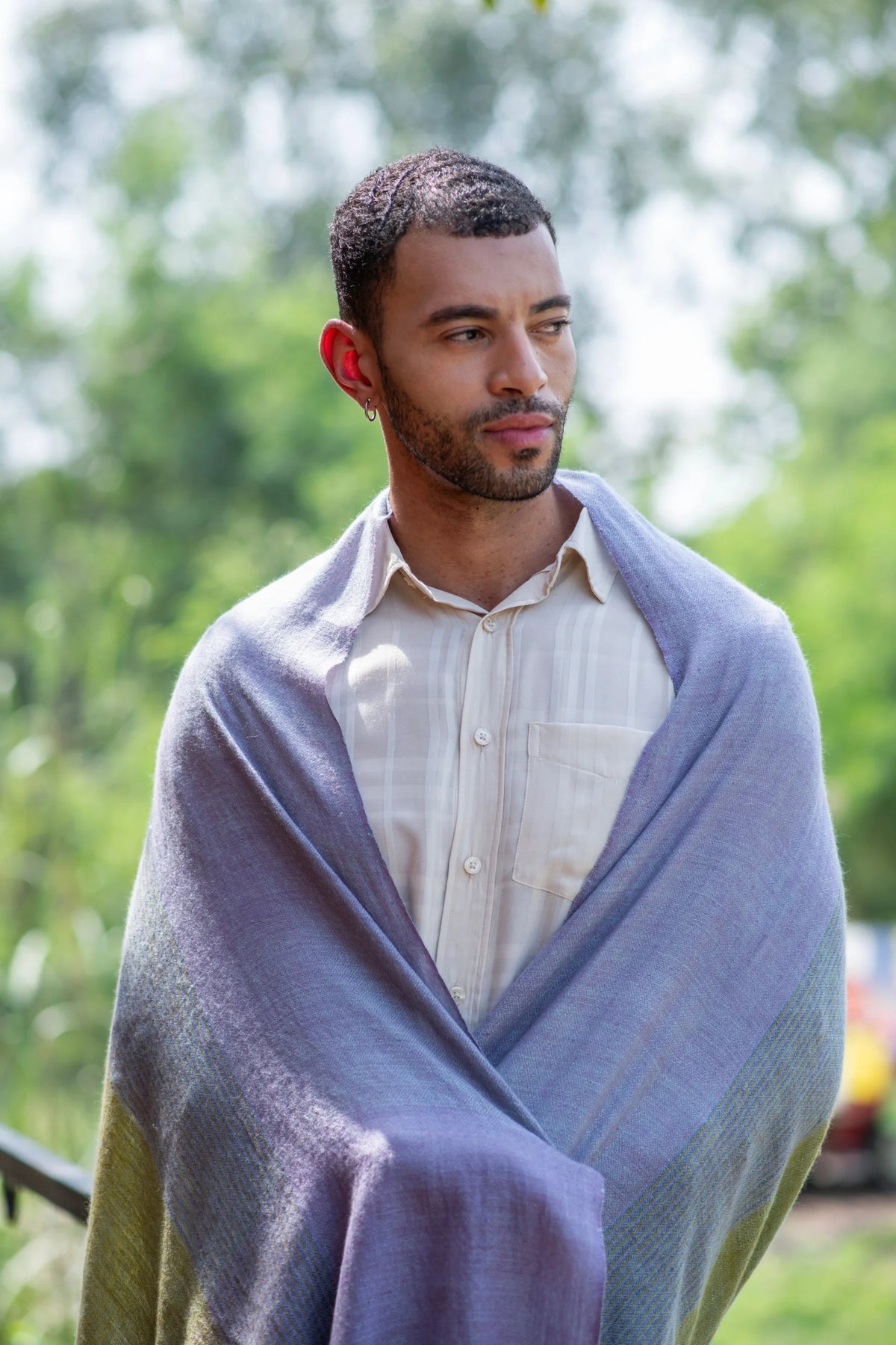 View 1 of Twilight Prism Multi Hued Gradient Shawl