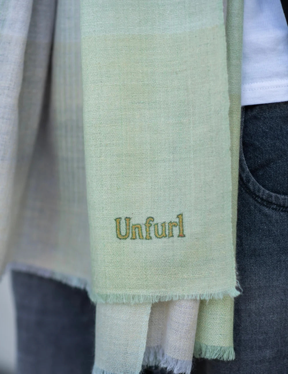 Morning Dew Pale Green Beige Wrap
