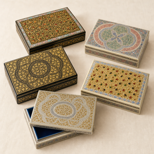 Handpainted Paper Mache boxes for Exclusive Pashmina Gifting