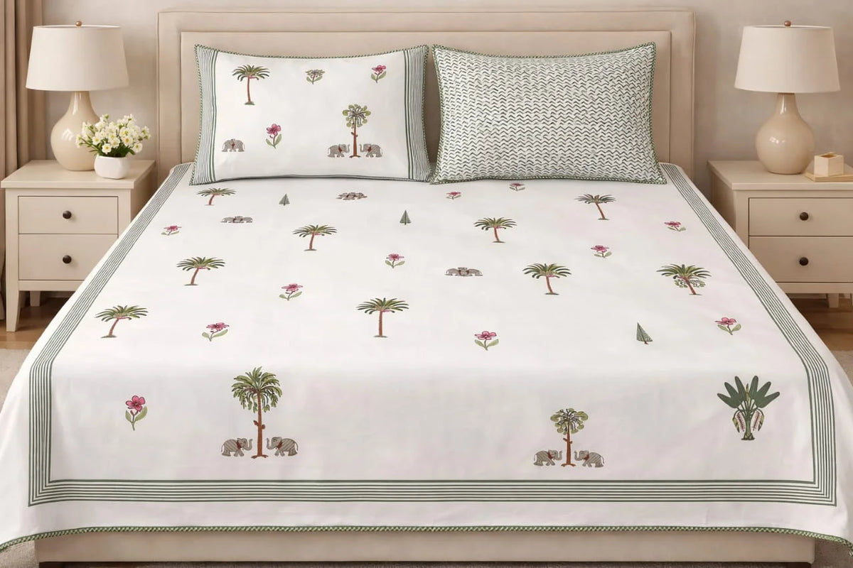 View 1 of The Heritage Elephant Bedsheet Set