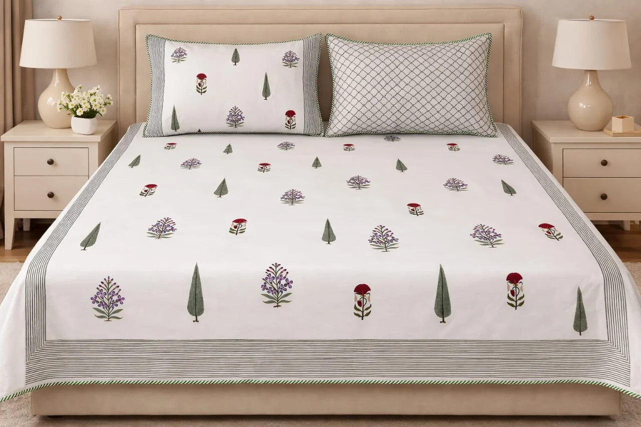 The Cypress & Wildflower Bedsheet Set