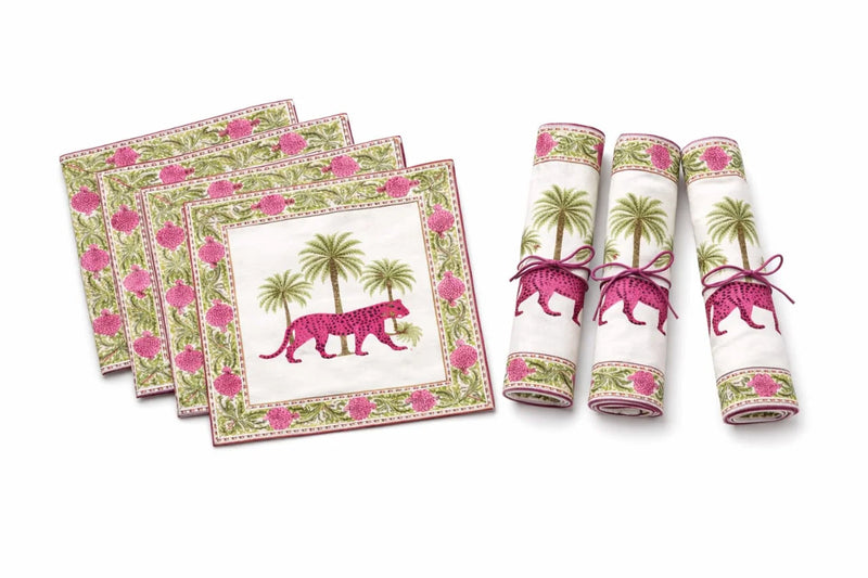The Fuchsia Panther Safari Set of 6 – Napkins