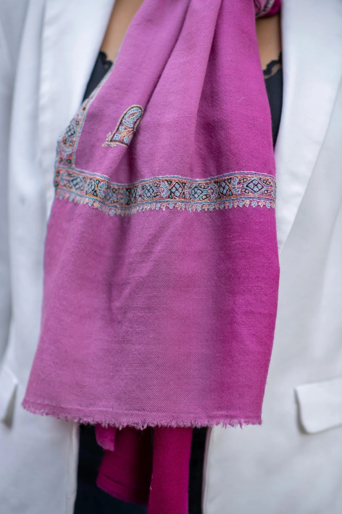 View 2 of Pink Cascade Pashmina Wrap