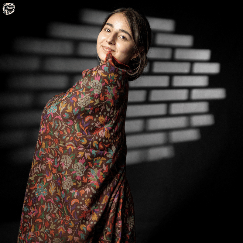 Wine Gulistan Kani Pashmina Shawl - Image 2