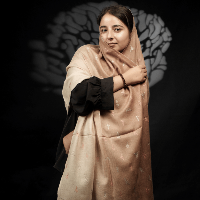 Brown Dune Shadow Pashmina Wrap