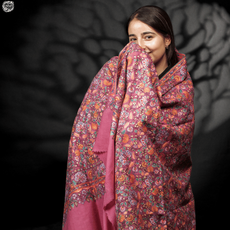 Fuchsia Pink Radiance Pashmina Shawl