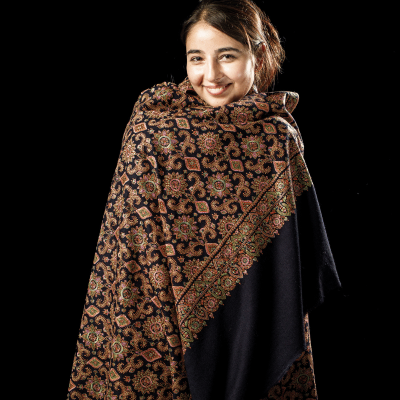 Black Majesty Pashmina Shawl