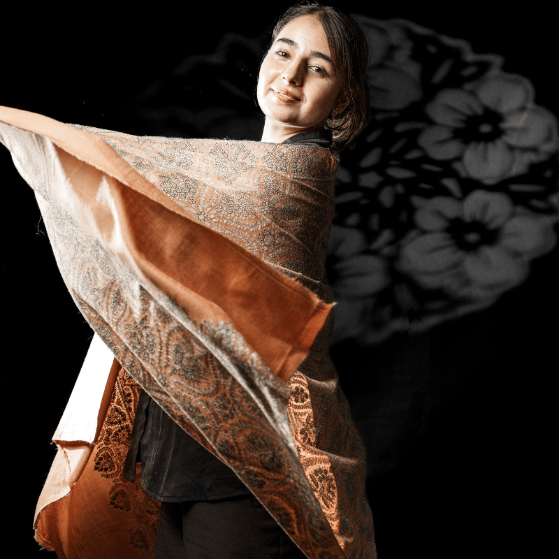 Rust Serenity Pashmina Shawl