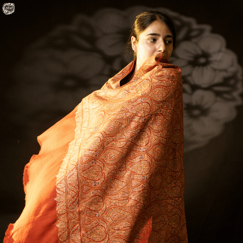 Saffron Light Pashmina Shawl