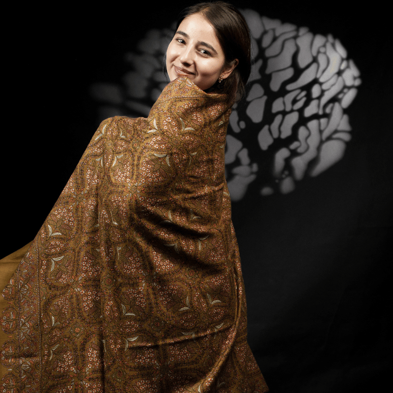 Golden Vineyard Pashmina Shawl