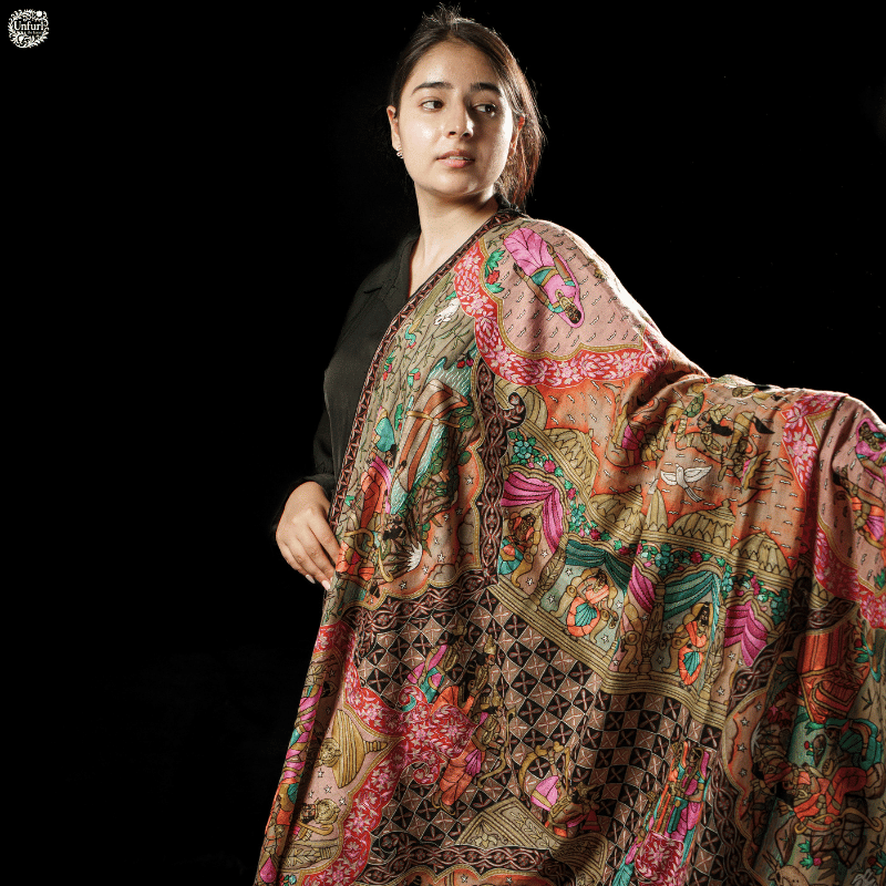 Ram Journey Kalamkari Pashmina Shawl
