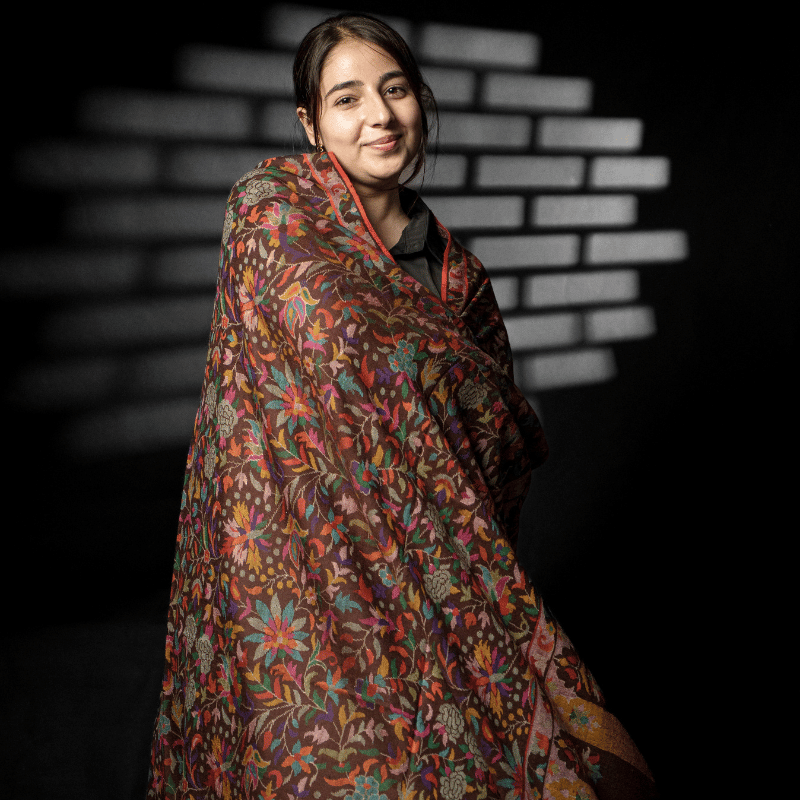 Wine Gulistan Kani Pashmina Shawl
