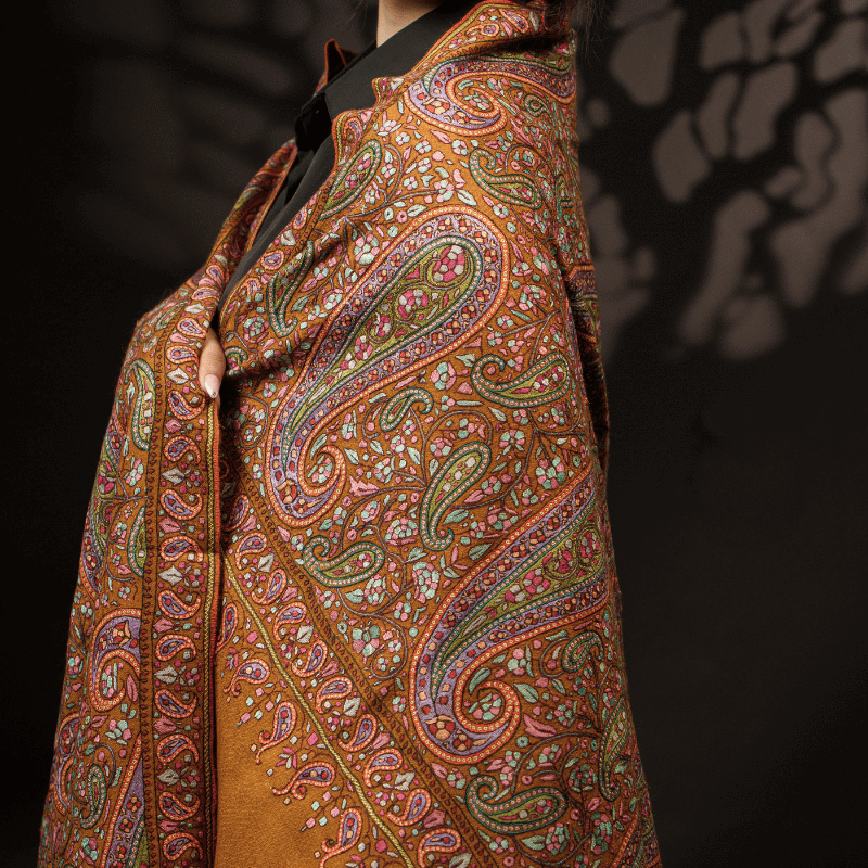 Mustard Harvest Haze Pashmina Shawl - Image 2