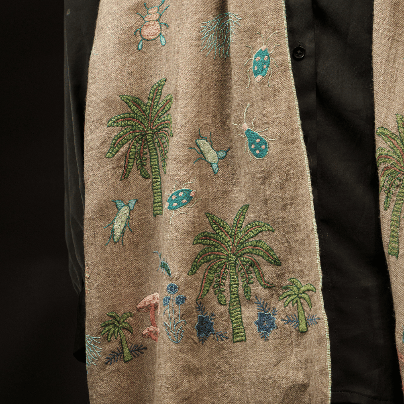Natural Wild Scene Embroidered Wrap - Image 3