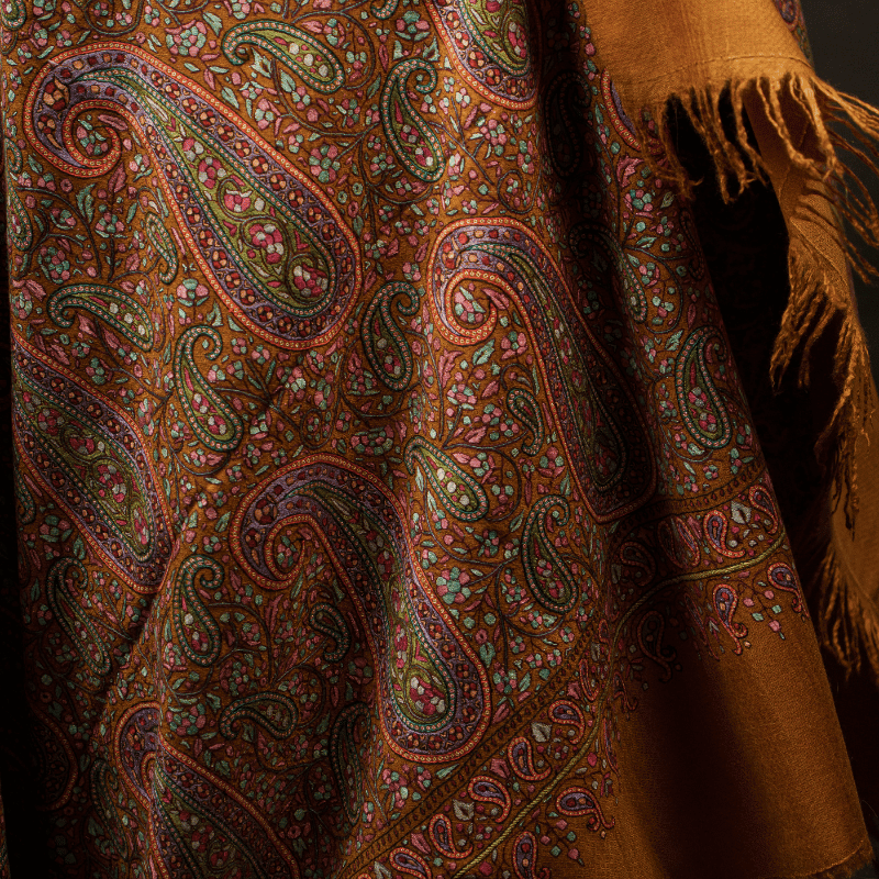 Mustard Harvest Haze Pashmina Shawl - Image 3