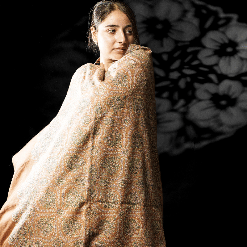 Rust Serenity Pashmina Shawl - Image 2