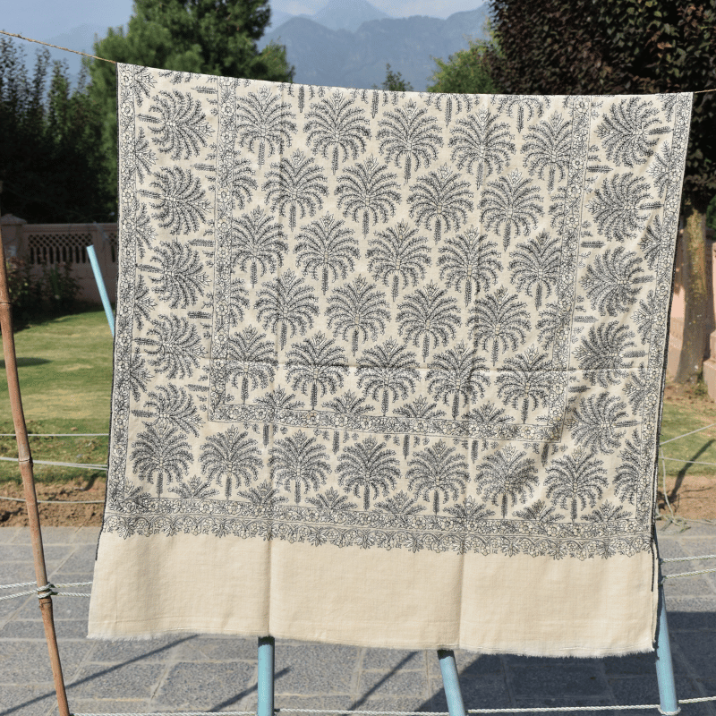 Ivory Grace Pashmina Shawl - Image 4