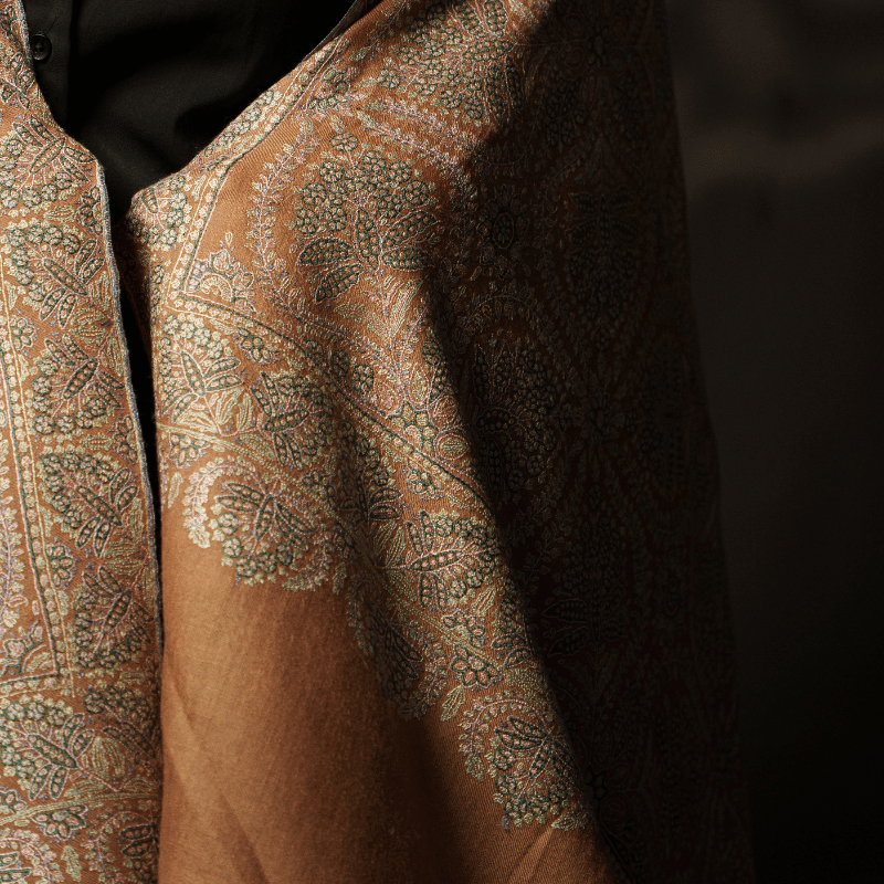 Rust Serenity Pashmina Shawl - Image 6
