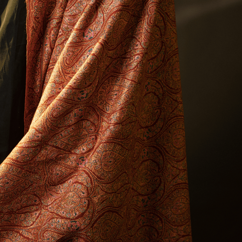 Saffron Light Pashmina Shawl - Image 4