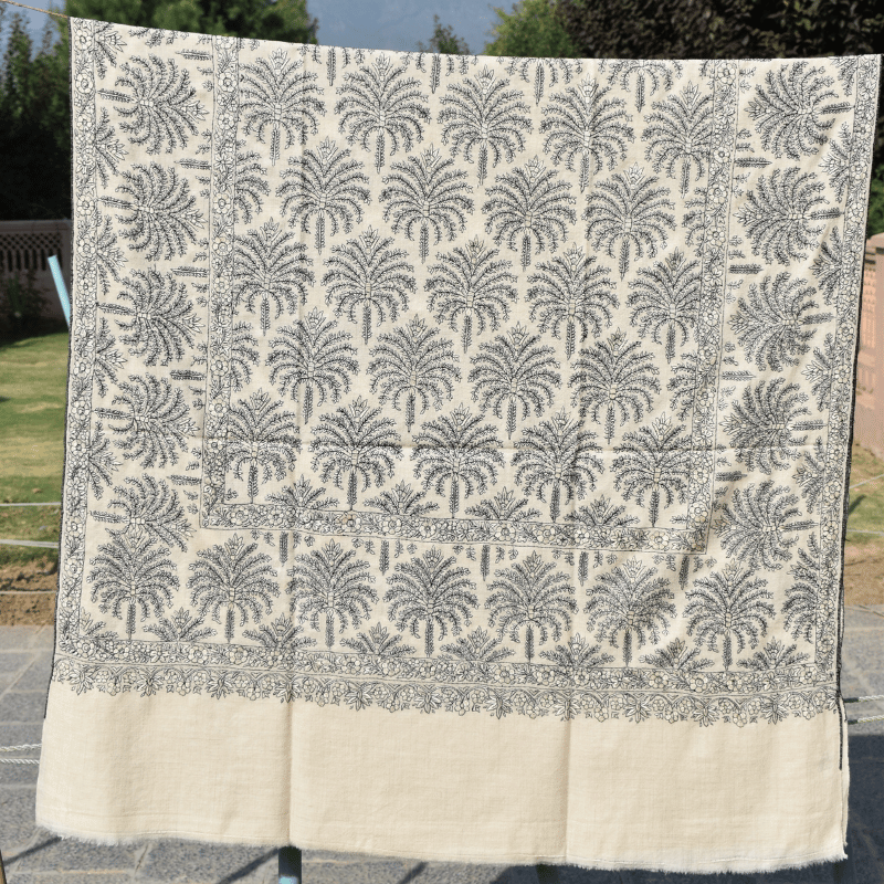 Ivory Grace Pashmina Shawl - Image 6