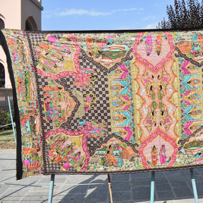 Ram Journey Kalamkari Pashmina Shawl - Image 5