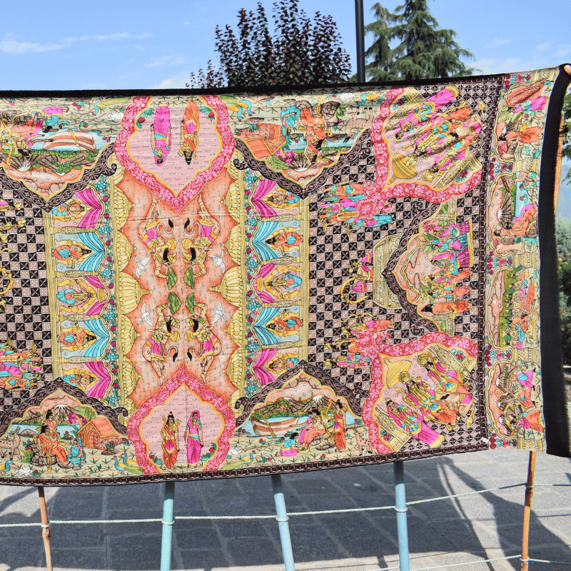 Ram Journey Kalamkari Pashmina Shawl - Image 6