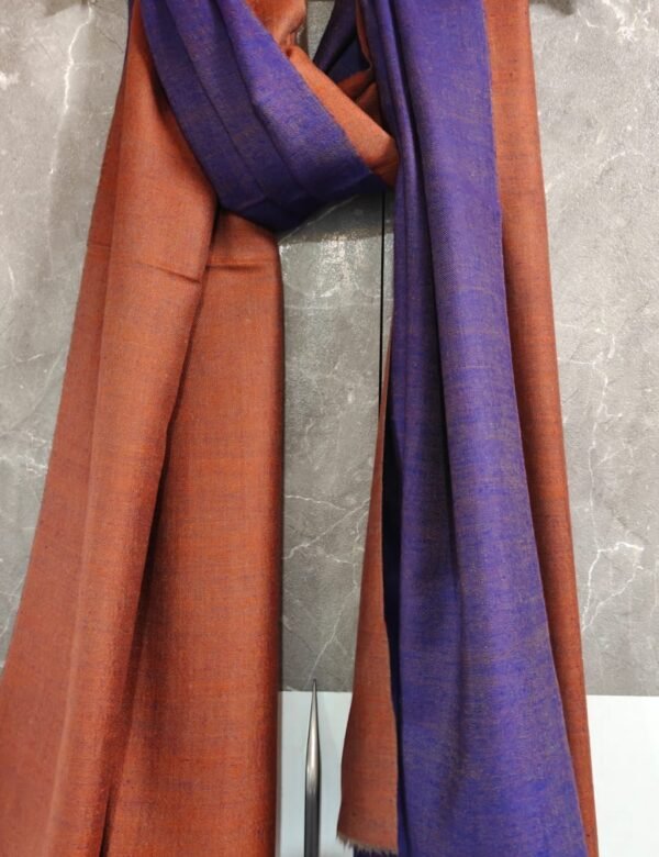 Rusty Purple Dual Colour Pashmina Shawl