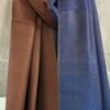Rust Brown and Blue Dual Colour Pashmina Shawl