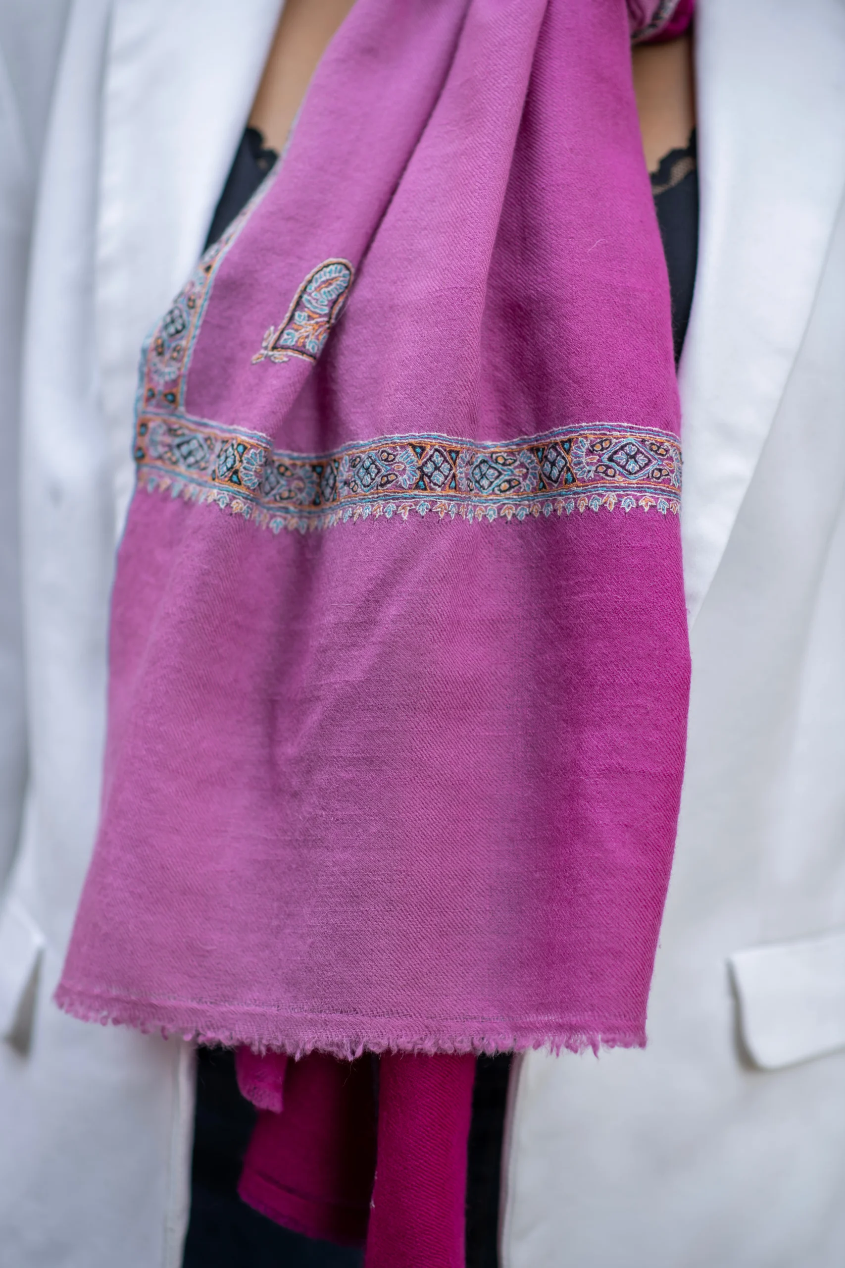 Pink Cascade Pashmina Wrap - Image 2