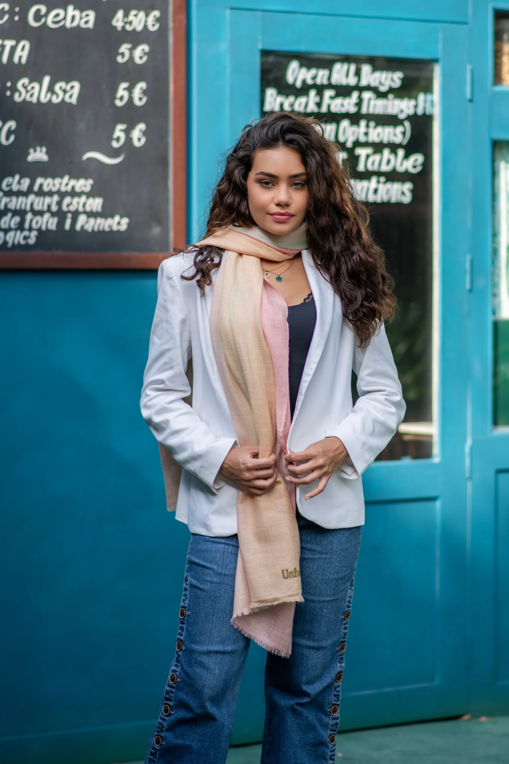 Blush Horizon Pastel pinkand sand with mint undetone Wrap - Image 2