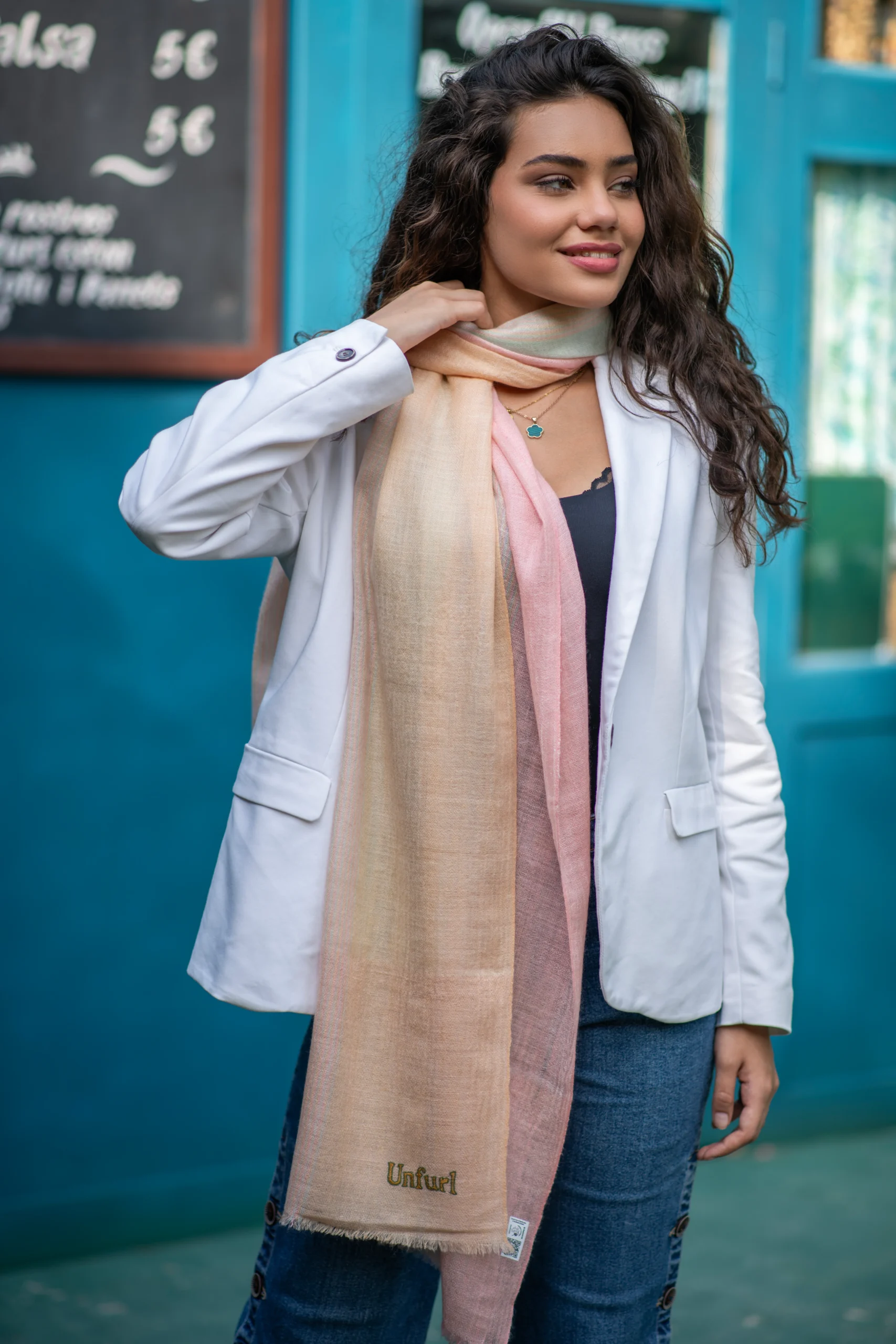 Blush Horizon Pastel pinkand sand with mint undetone Wrap