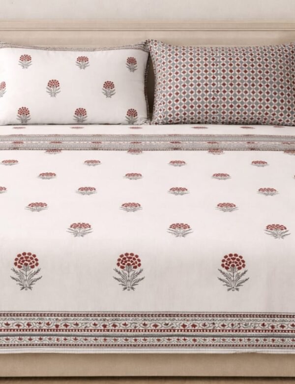 The Symmetrical Poppy Bedsheet Set