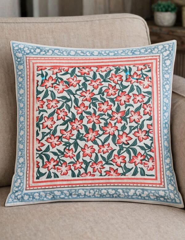 The Emerald Peacock Cushion Cover