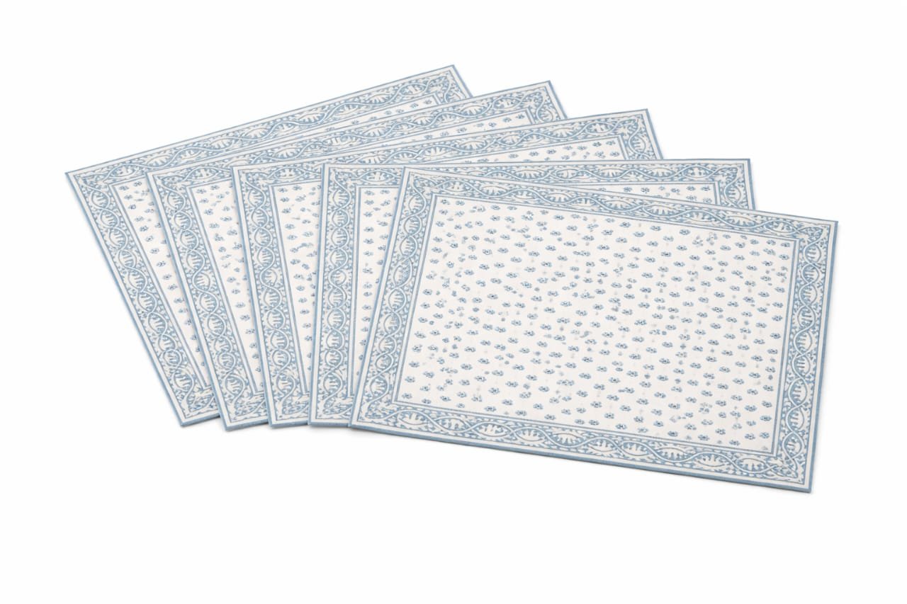The Azure Vine Dining Set of 6 - Mats
