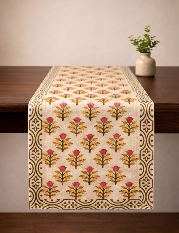 The Saffron Rose Table Runner