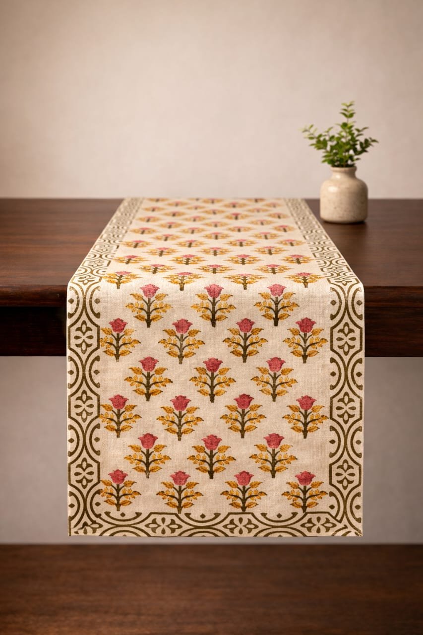 The Saffron Rose Table Runner